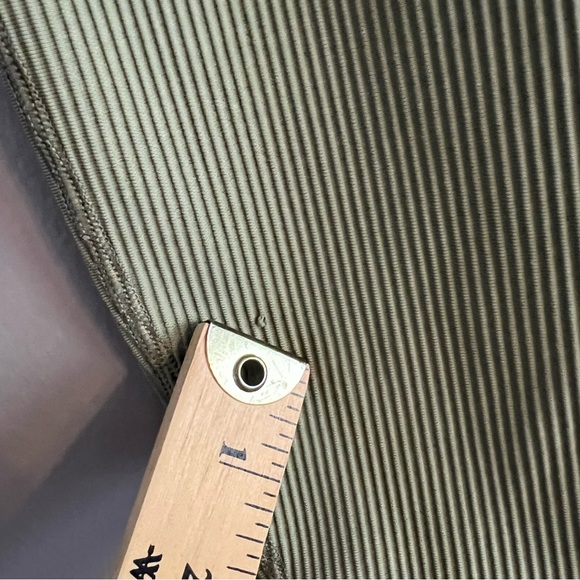 Athleta Leggings Womens Elation Rib Tight Mid Rise Athletic 24” Olive Green M - Picture 5 of 15